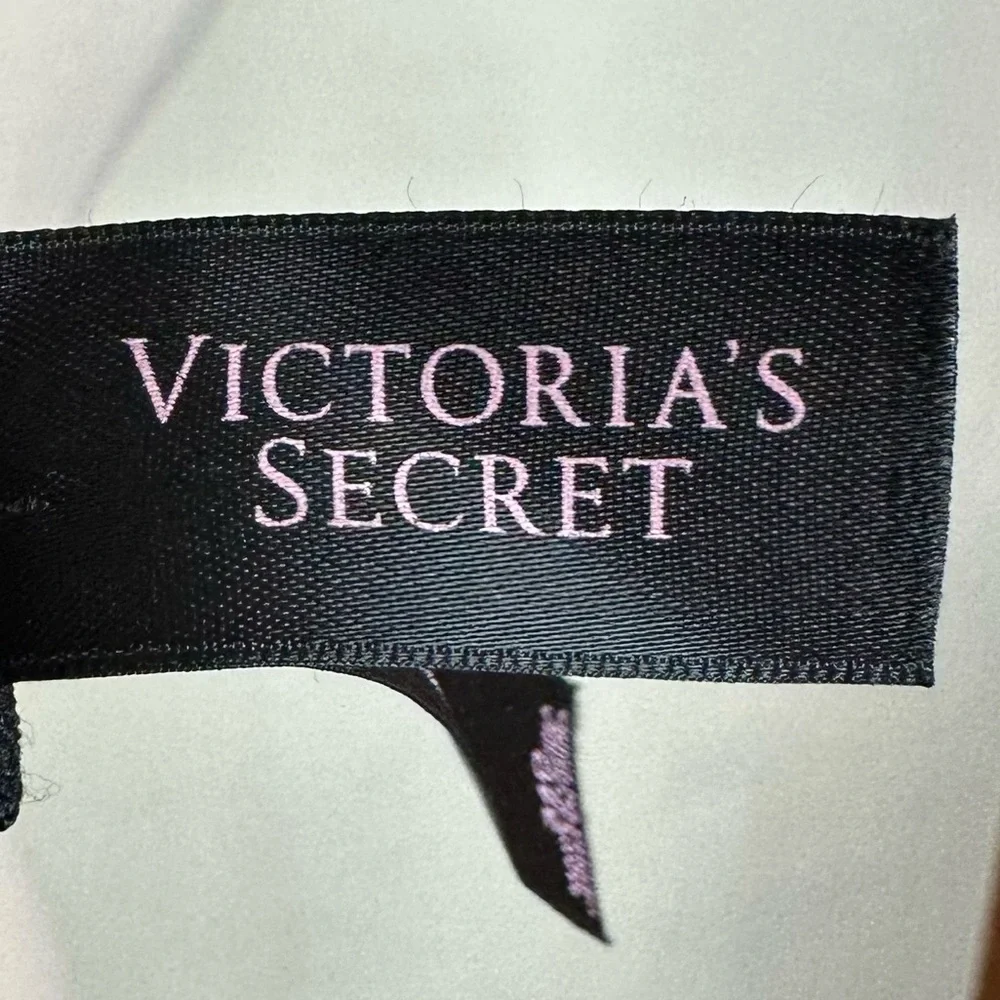 Victorias Secret 34D Black Lace Underwire Sexy Lingerie Teddy Garter Clip Dress - Picture 10 of 12